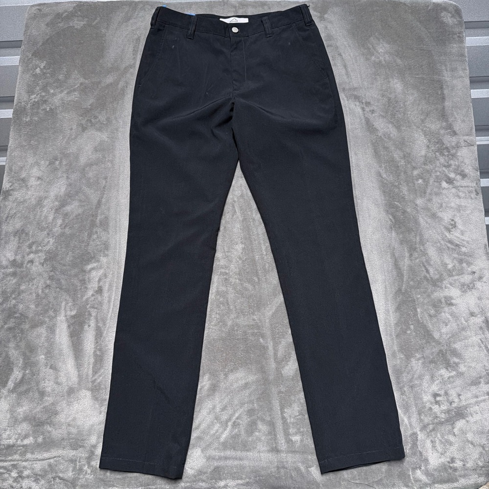 Bluffworks Chino Pants Men 33x36 Black Travel Tech Stretch Performance